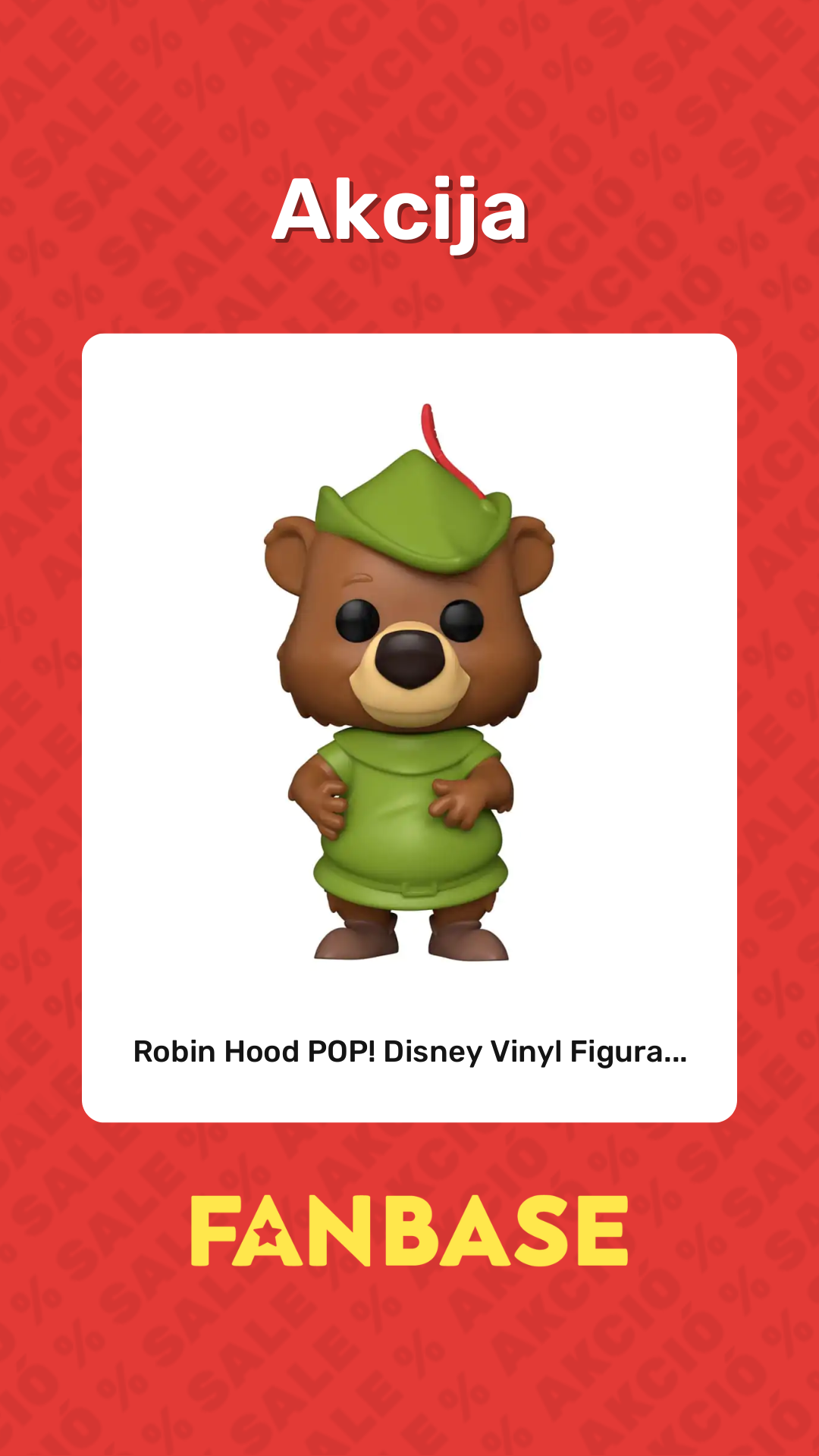 Akcija: Robin Hood POP! Disney Vinyl Figura...