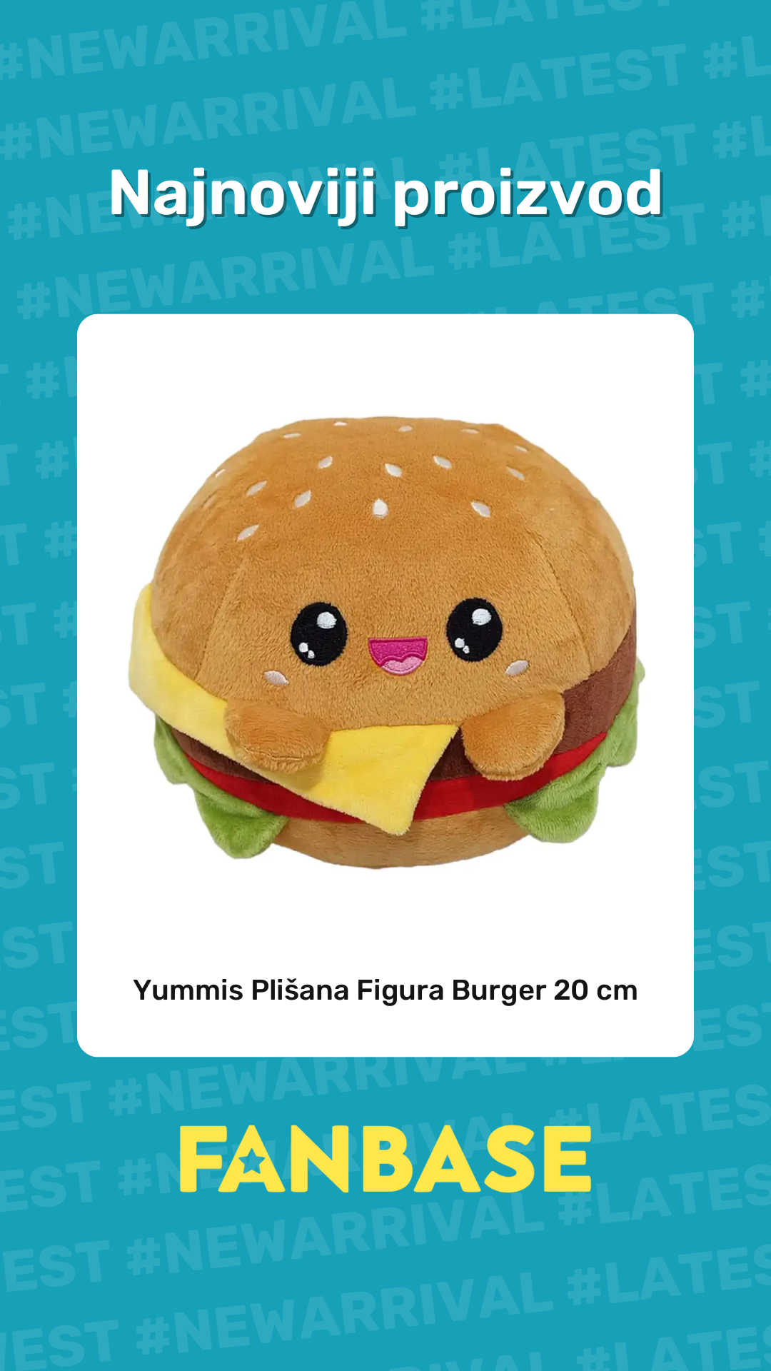 Najnoviji proizvod: Yummis Plišana Figura Burger 20 cm