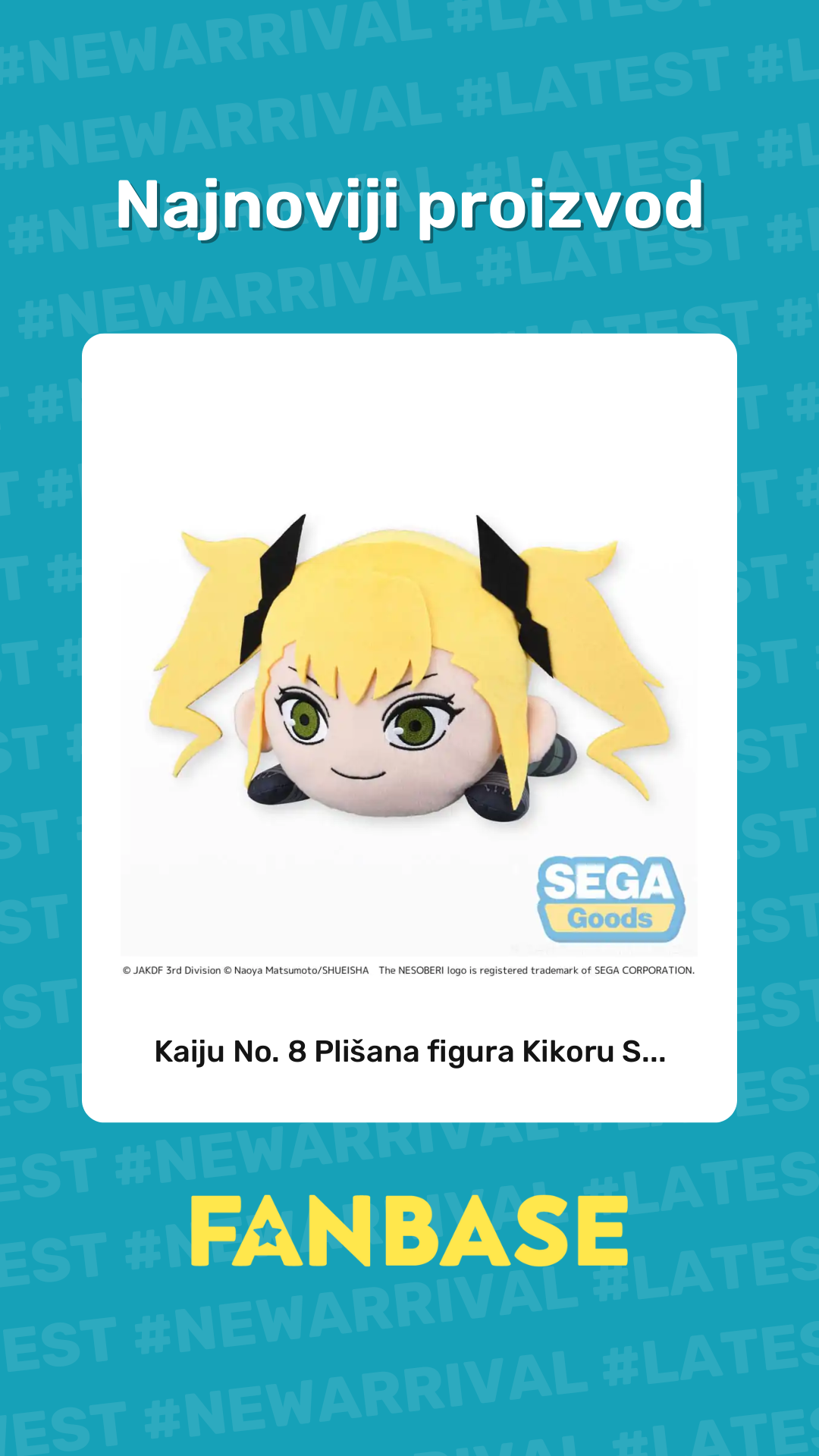 Najnoviji proizvod: Kaiju No. 8 Plišana figura Kikoru S...