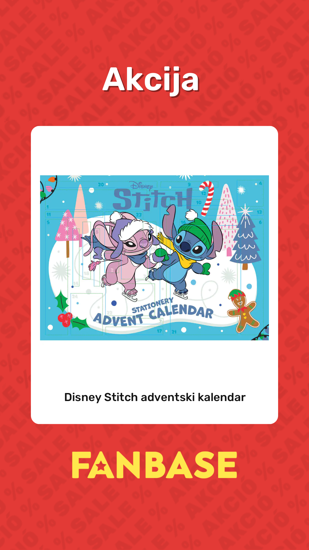 Akcija: Disney Stitch adventski kalendar