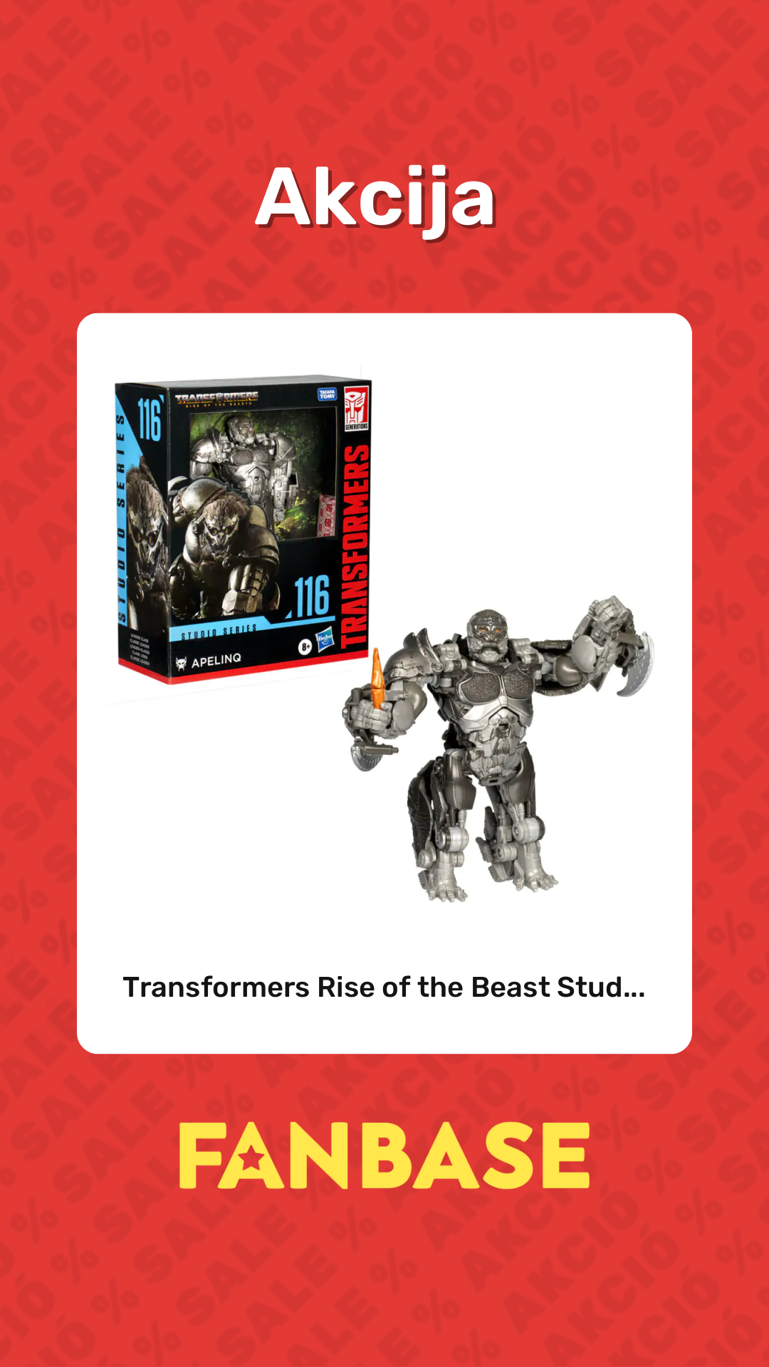 Akcija: Transformers Rise of the Beast Stud...