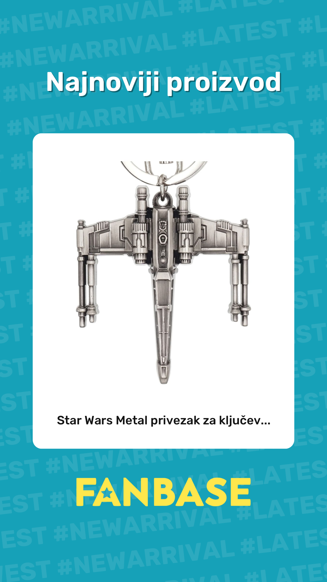 Najnoviji proizvod: Star Wars Metal privezak za ključev...