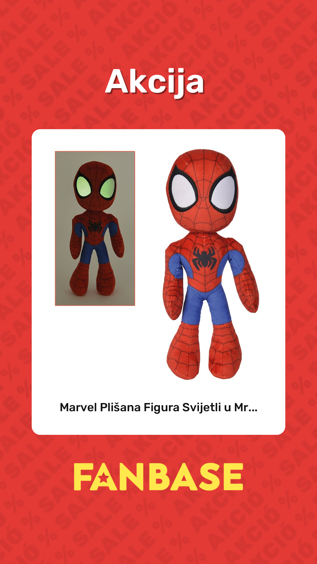 Akcija: Marvel Plišana Figura Svijetli u Mr...