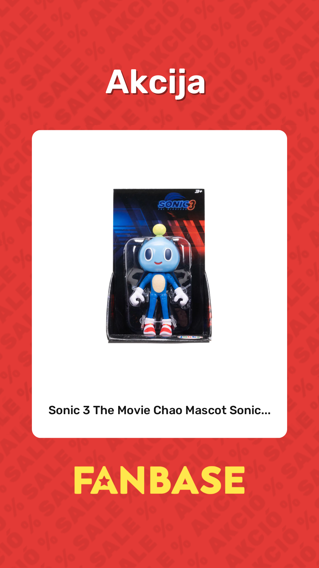 Akcija: Sonic 3 The Movie Chao Mascot Sonic...