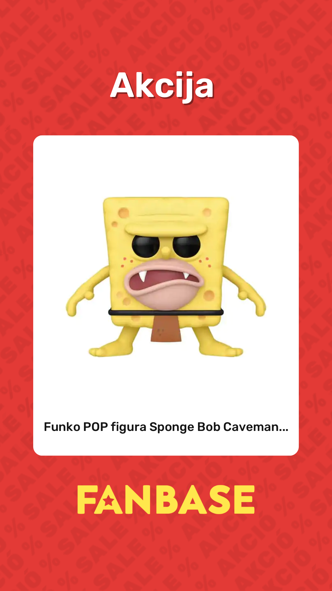 Akcija: Funko POP figura Sponge Bob Caveman...