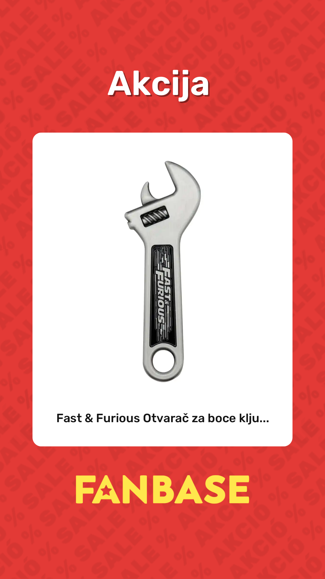 Akcija: Fast & Furious Otvarač za boce klju...