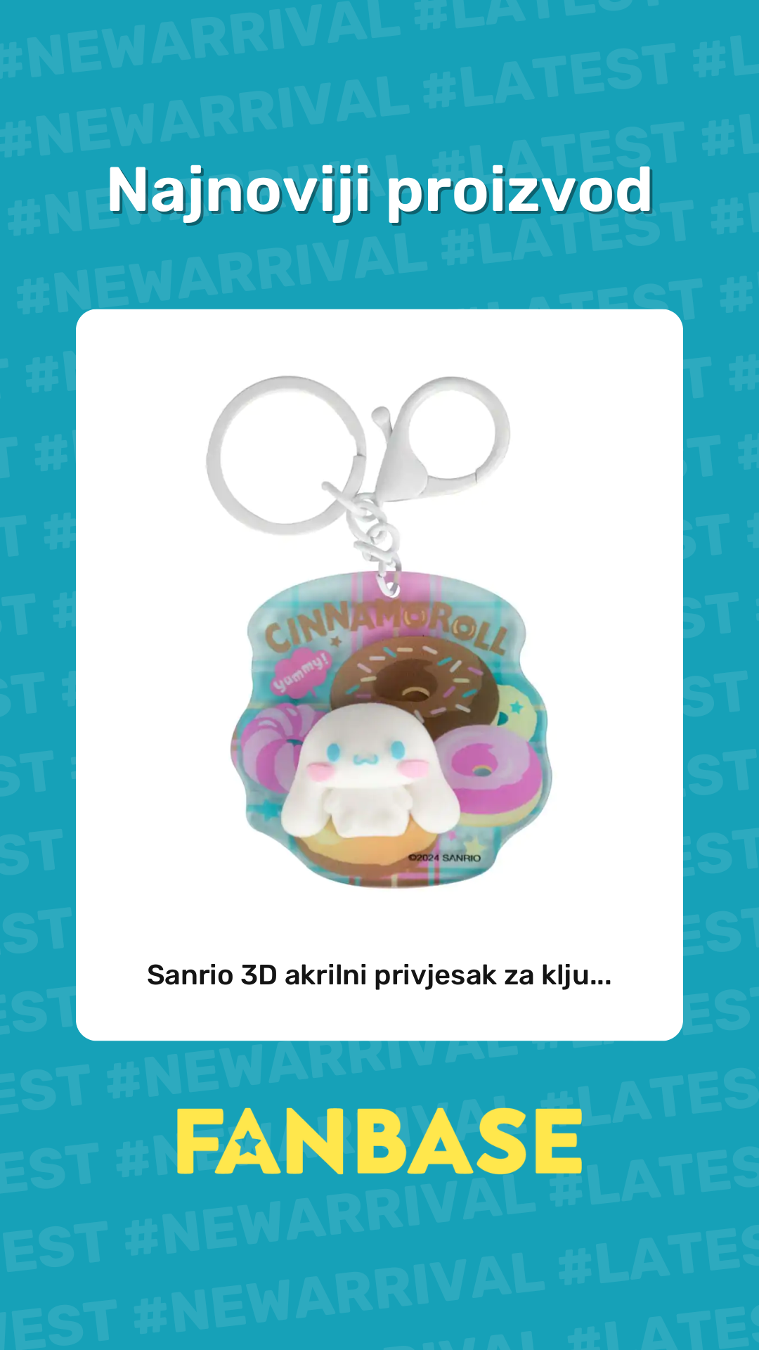 Najnoviji proizvod: Sanrio 3D akrilni privjesak za klju...