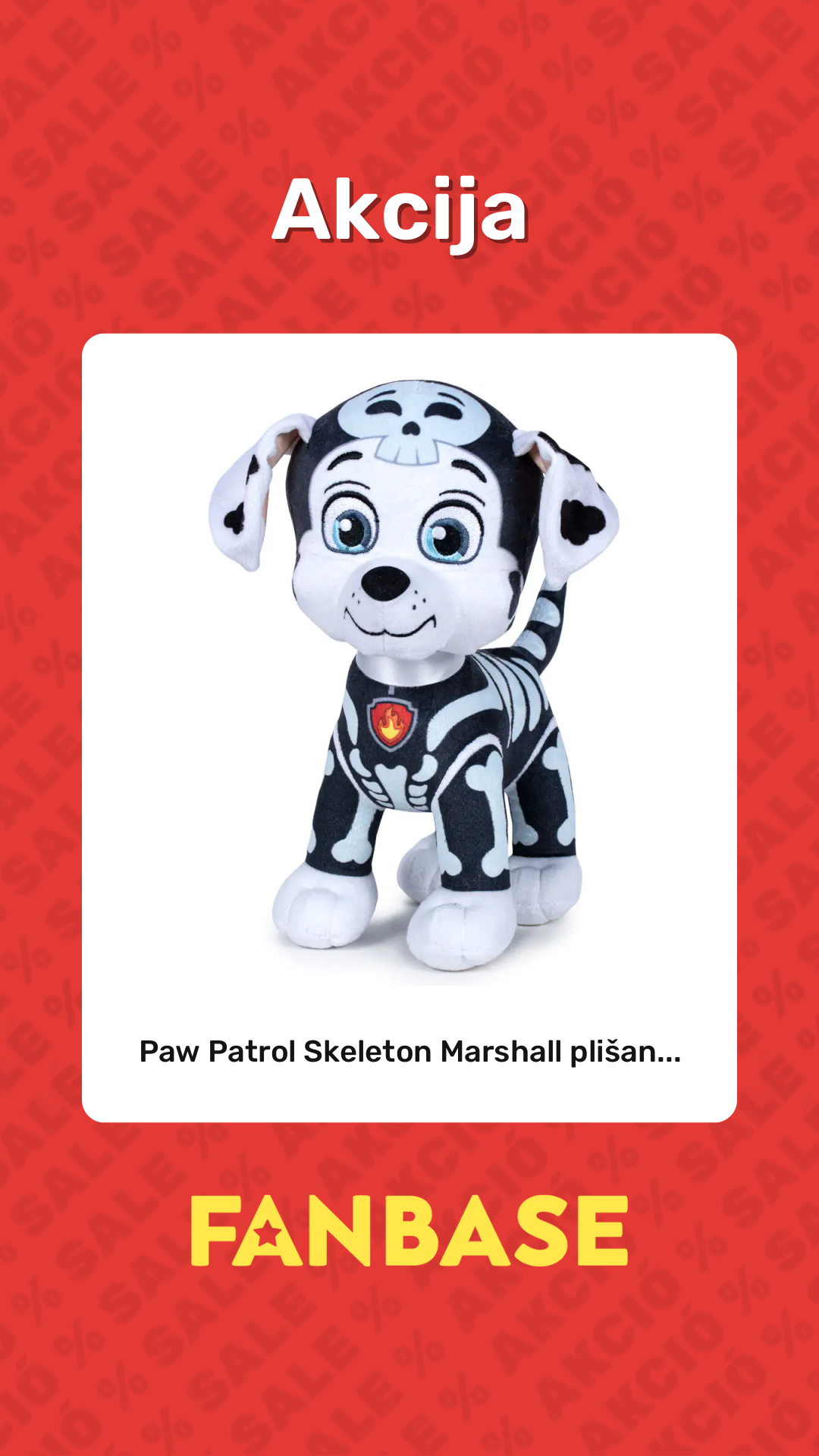 Akcija: Paw Patrol Skeleton Marshall plišan...