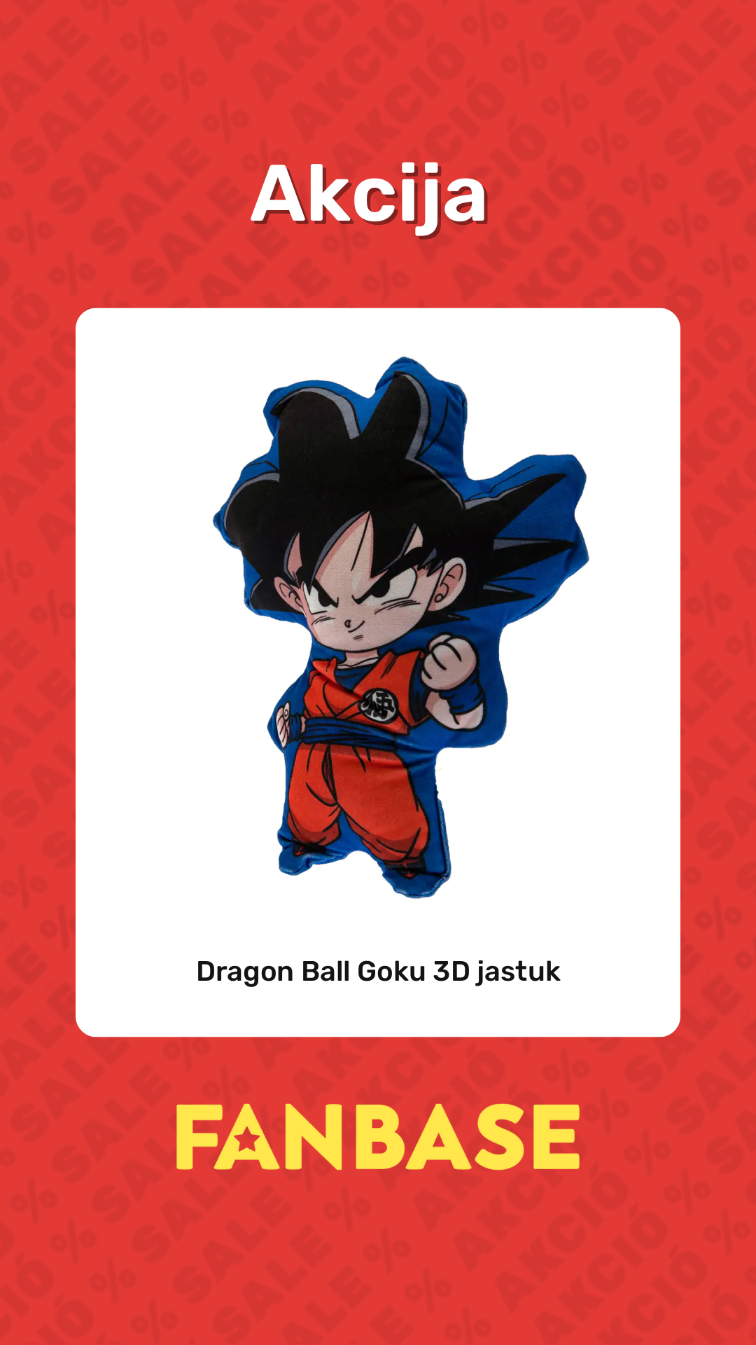 Akcija: Dragon Ball Goku 3D jastuk