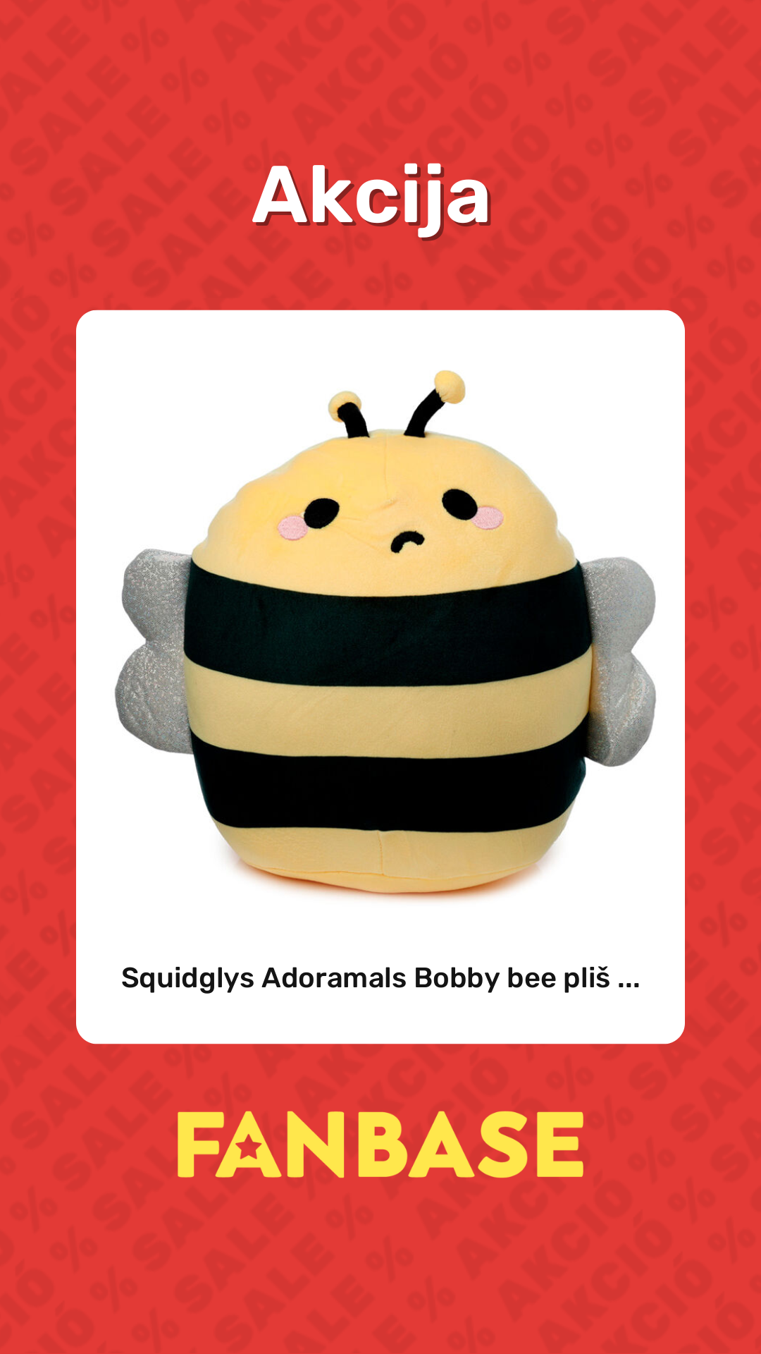Akcija: Squidglys Adoramals Bobby bee pliš ...