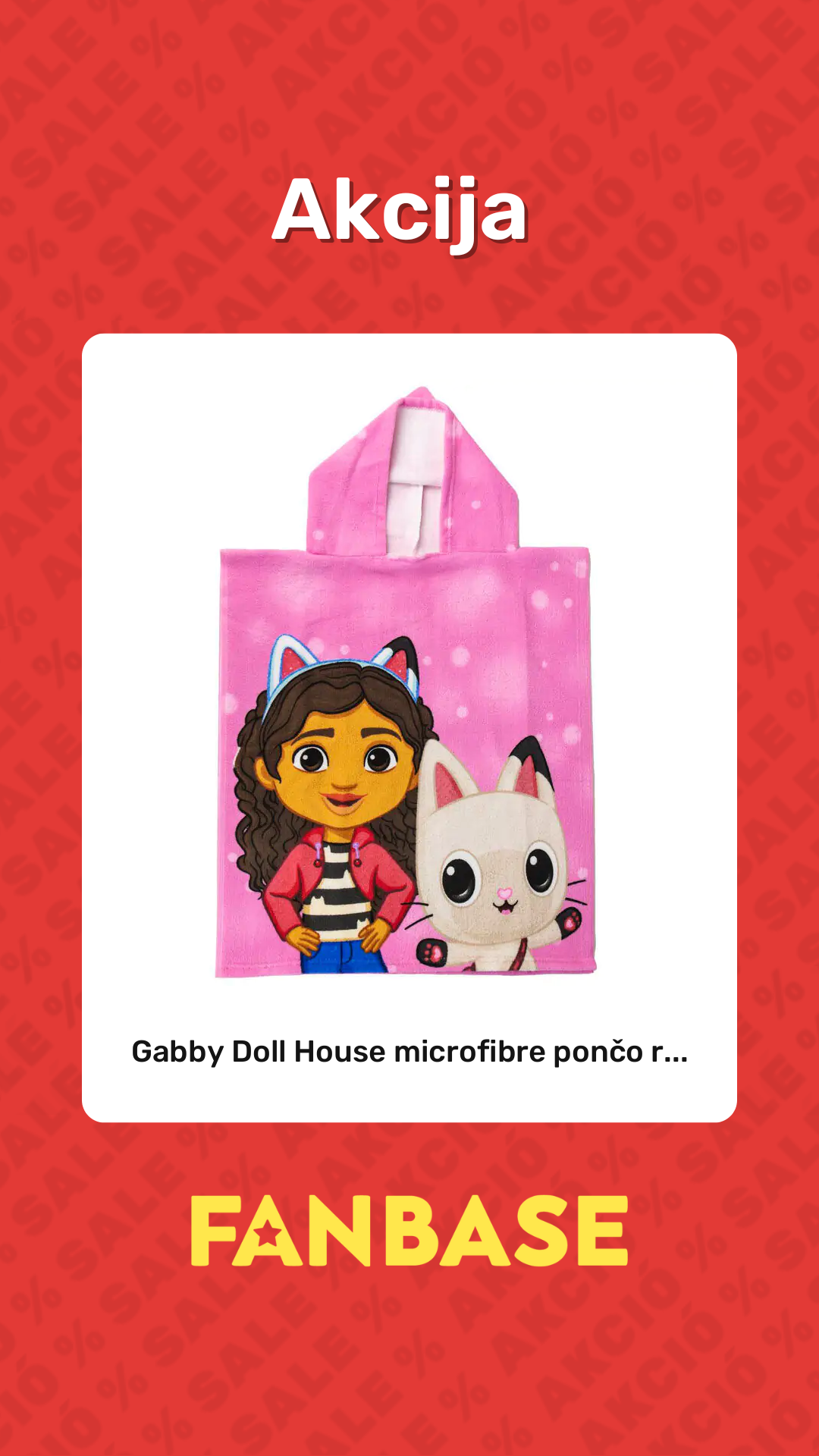 Akcija: Gabby Doll House microfibre pončo r...