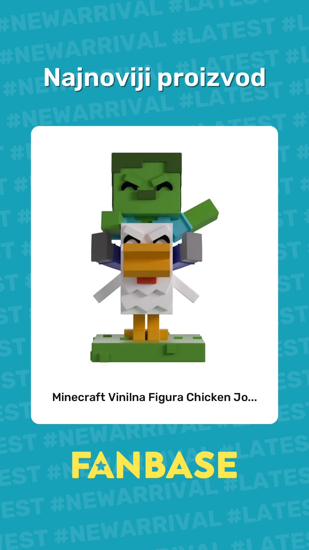 Najnoviji proizvod: Minecraft Vinilna Figura Chicken Jo...