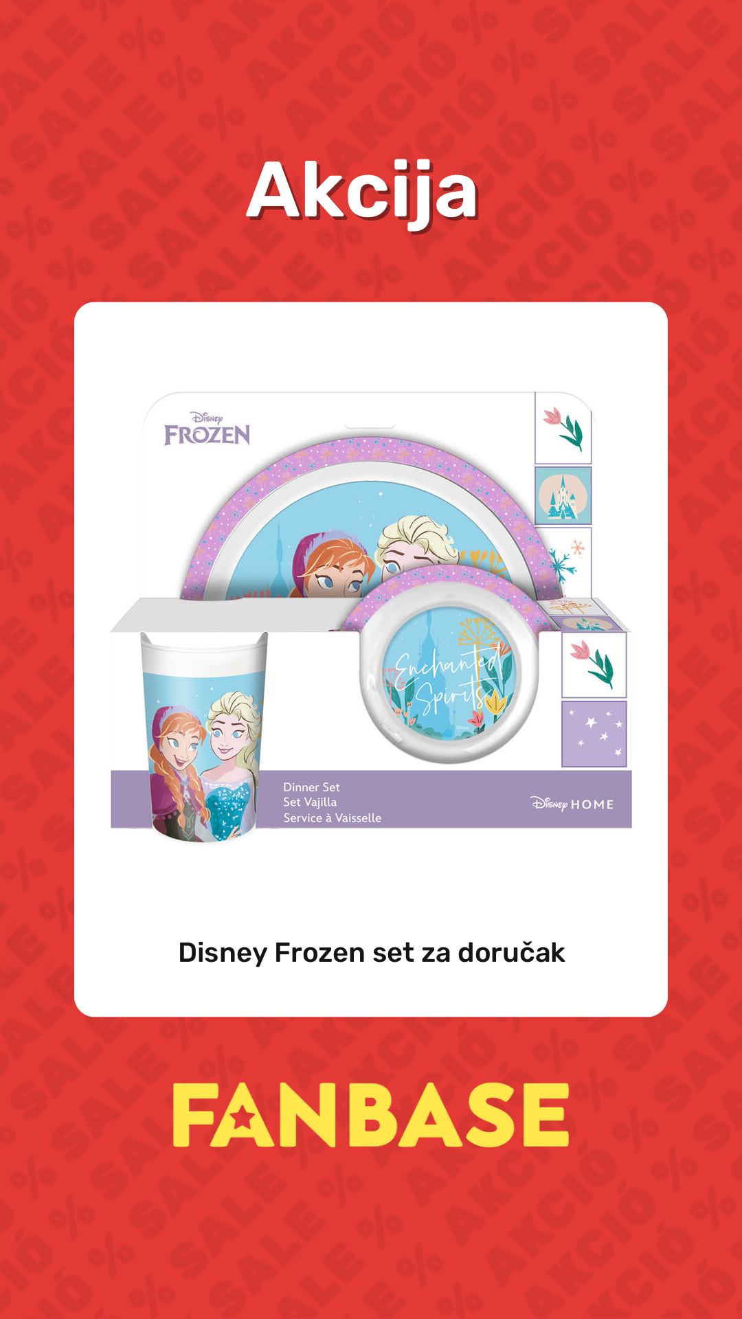 Akcija: Disney Frozen set za doručak