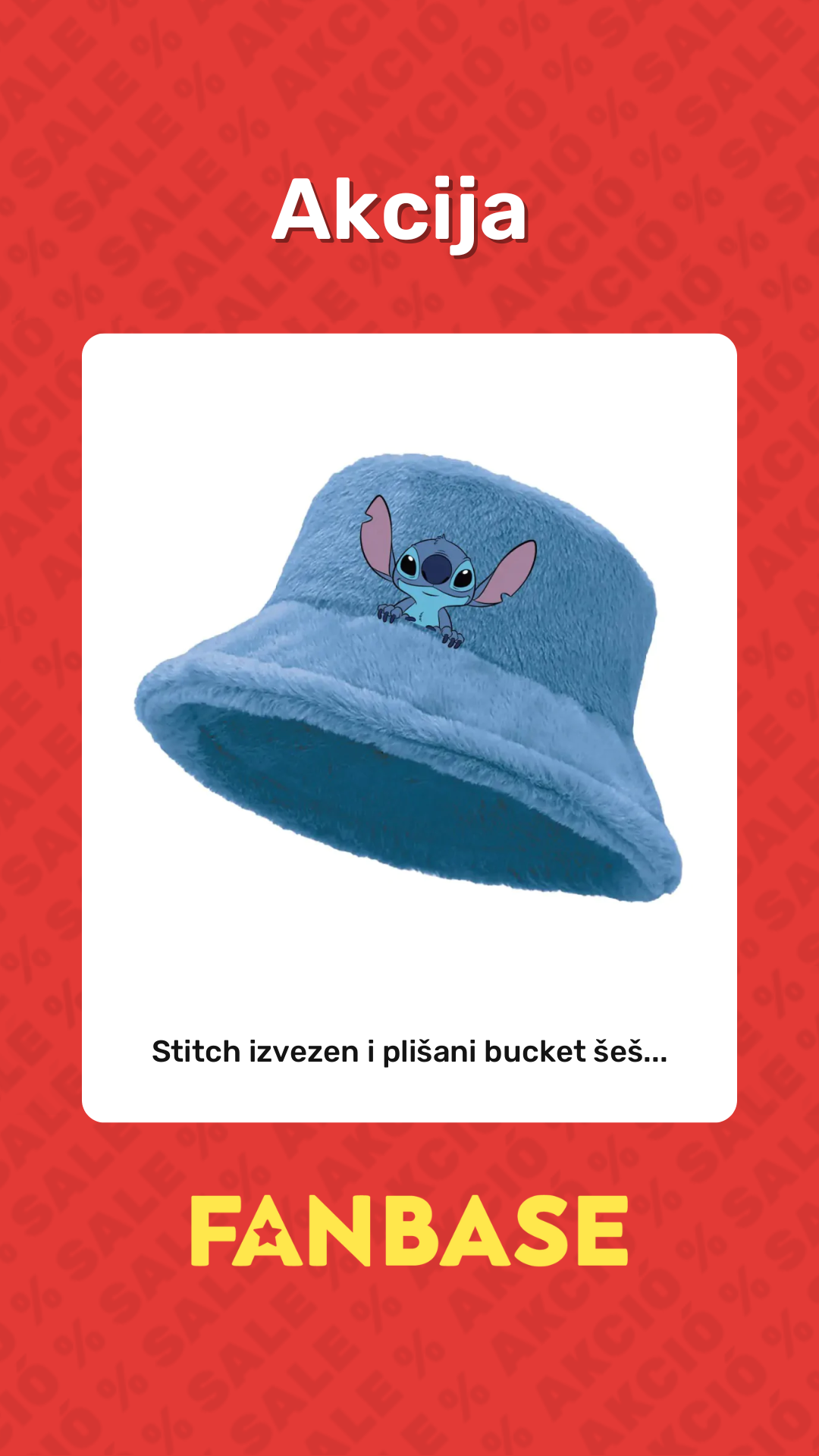 Akcija: Stitch izvezen i plišani bucket šeš...