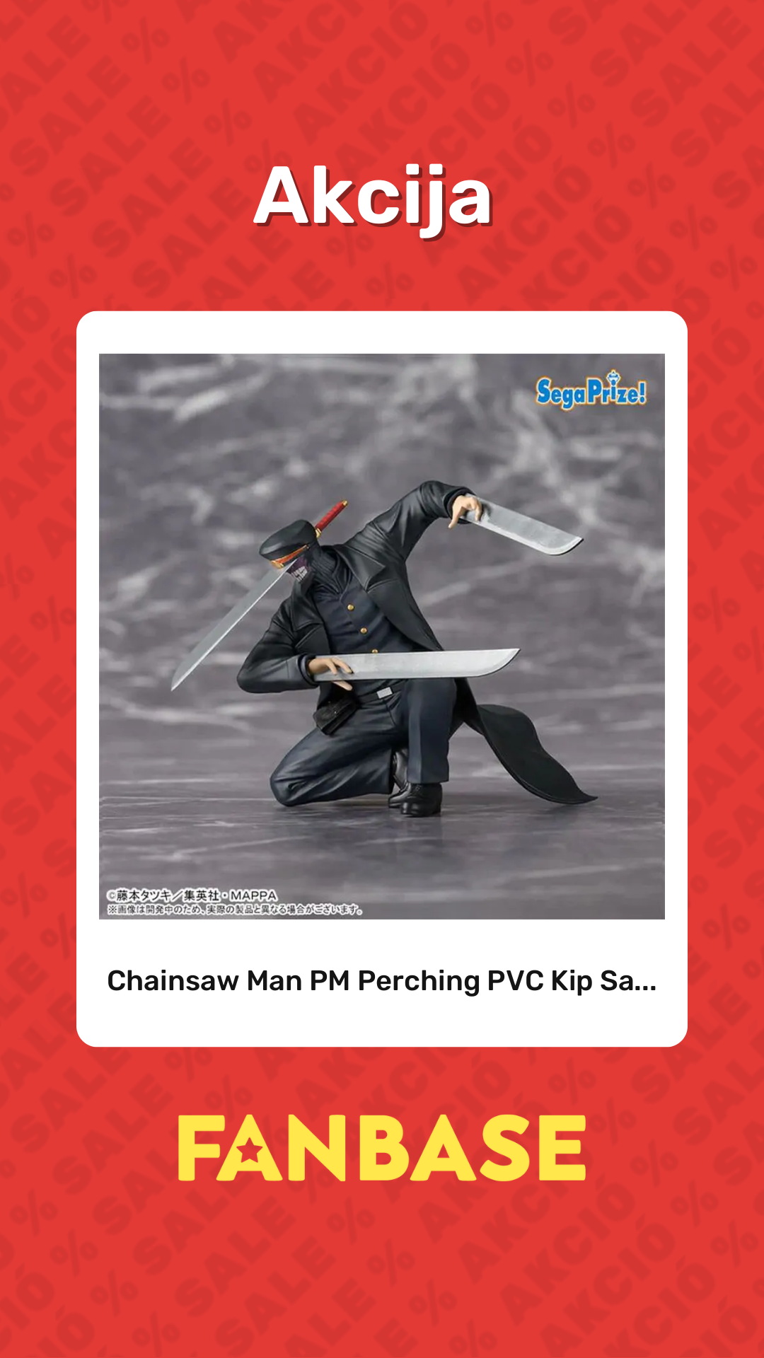 Akcija: Chainsaw Man PM Perching PVC Kip Sa...