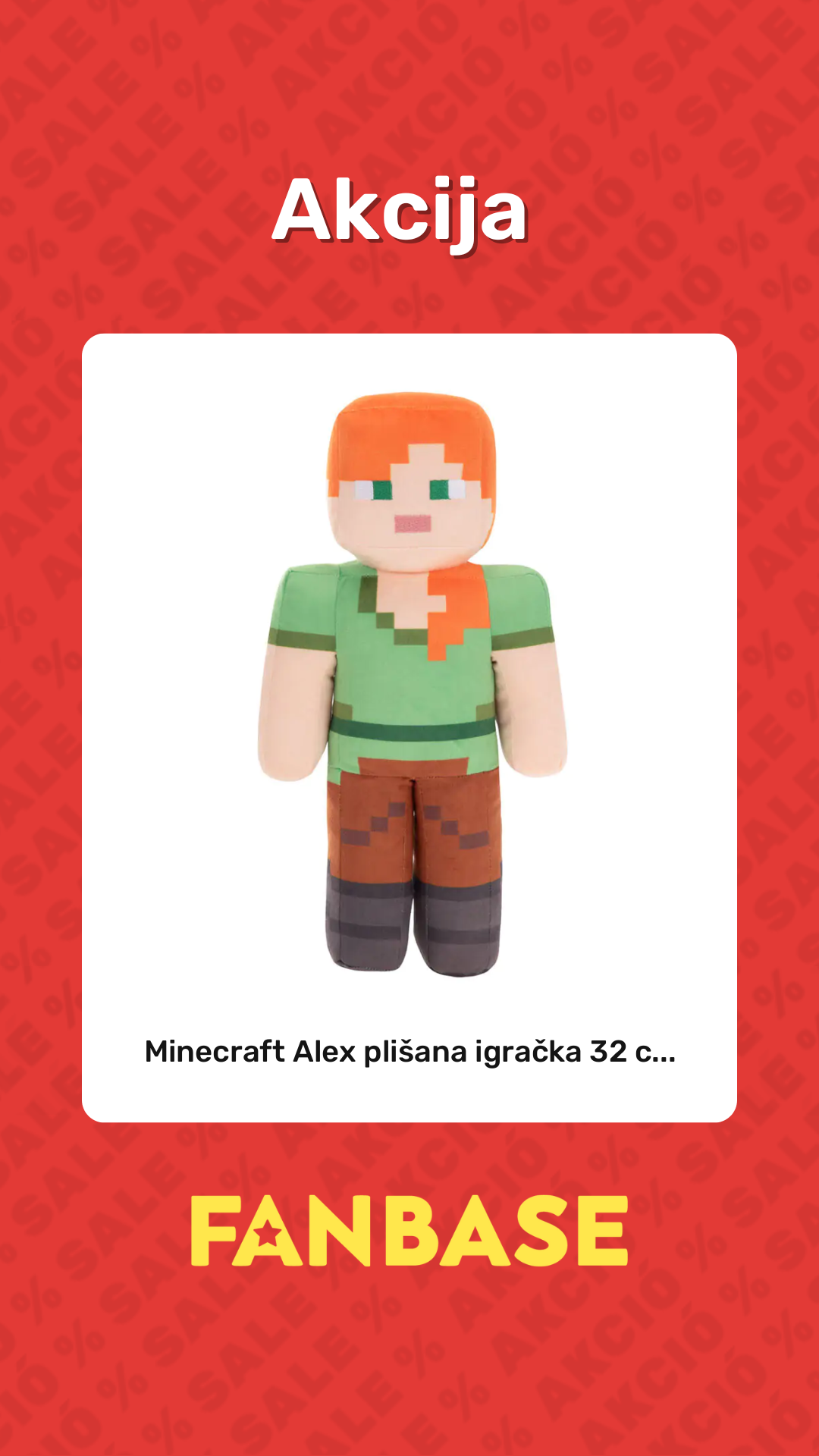 Akcija: Minecraft Alex plišana igračka 32 c...