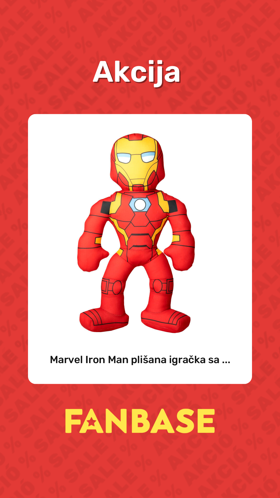 Akcija: Marvel Iron Man plišana igračka sa ...