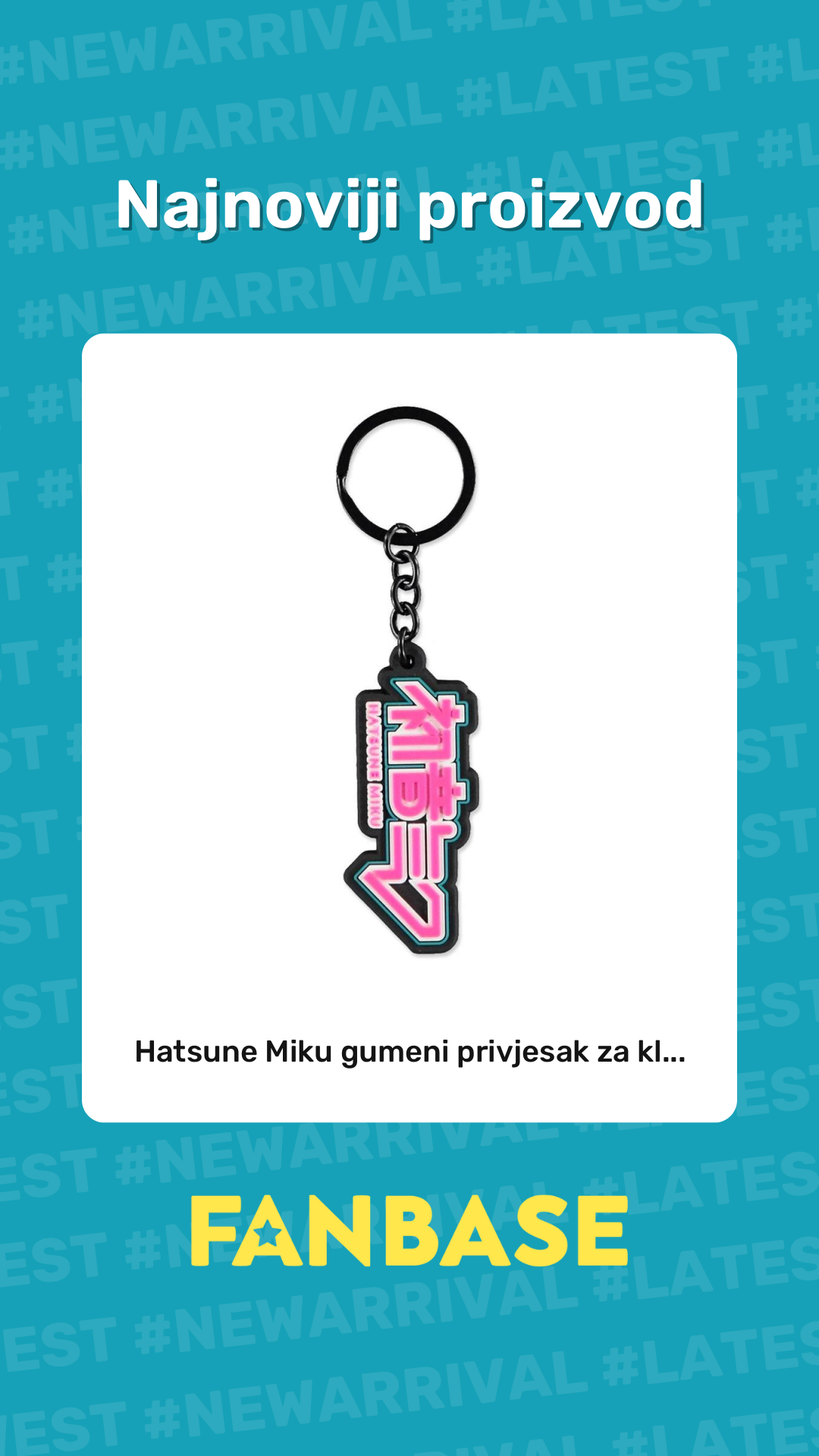 Najnoviji proizvod: Hatsune Miku gumeni privjesak za kl...
