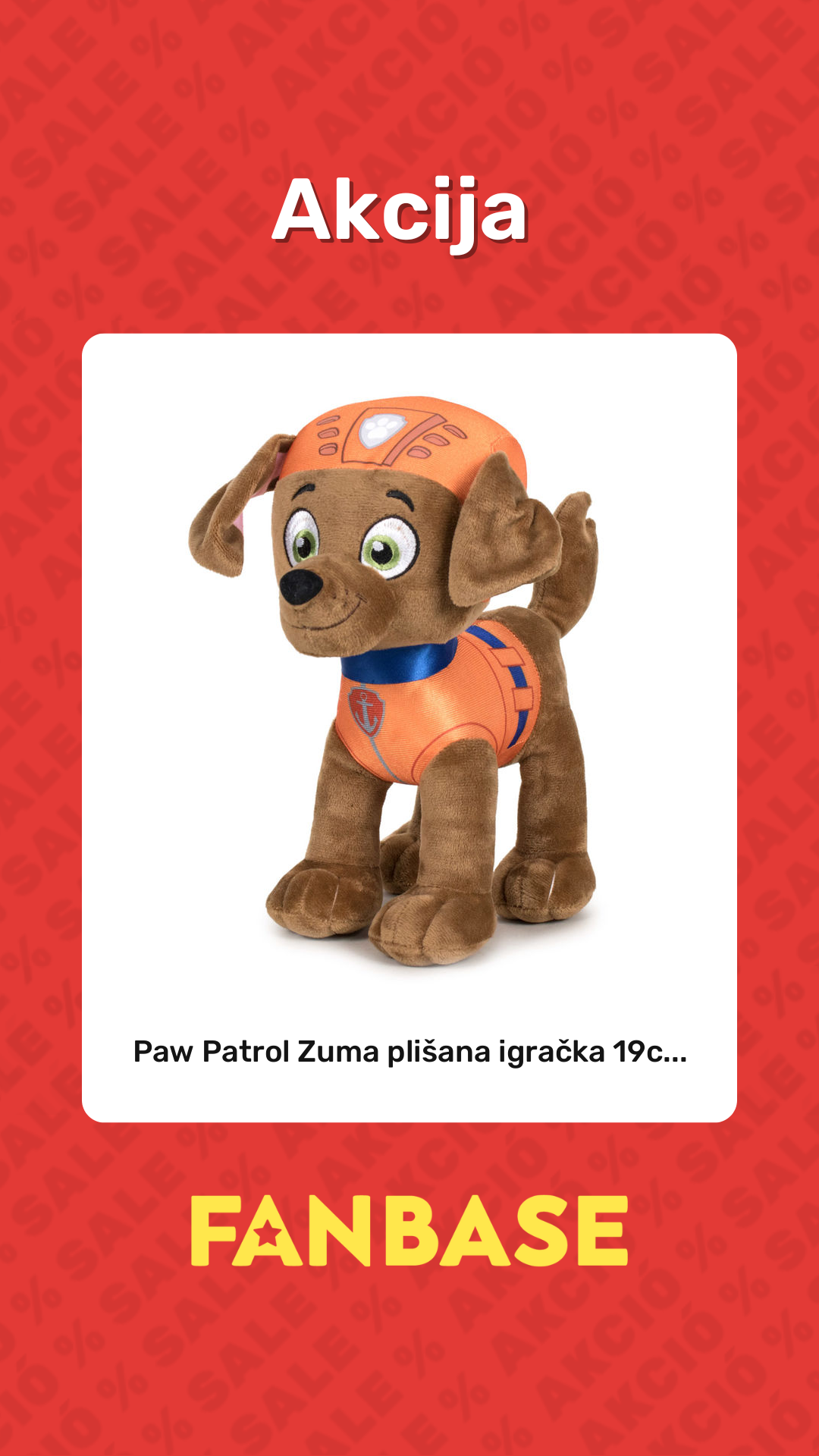 Akcija: Paw Patrol Zuma plišana igračka 19c...