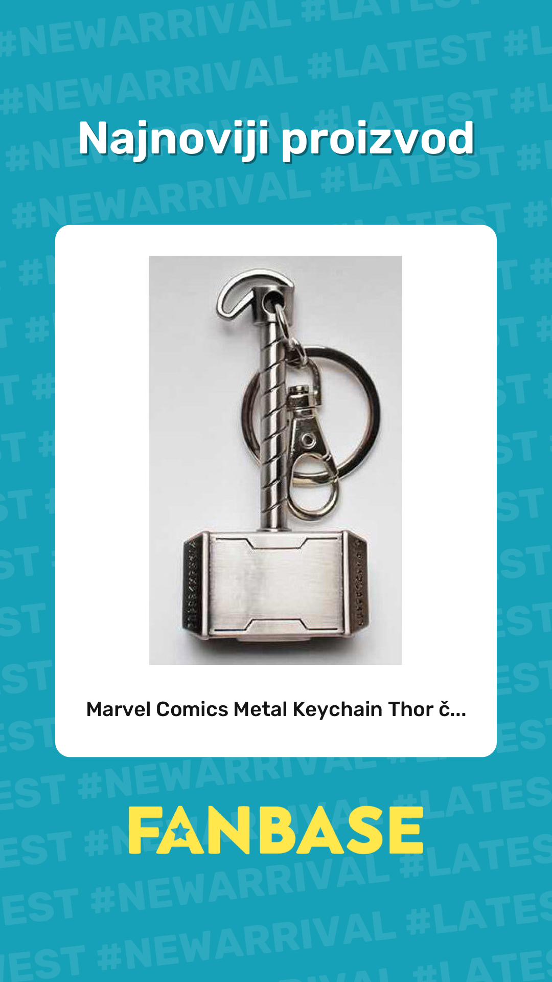 Najnoviji proizvod: Marvel Comics Metal Keychain Thor č...