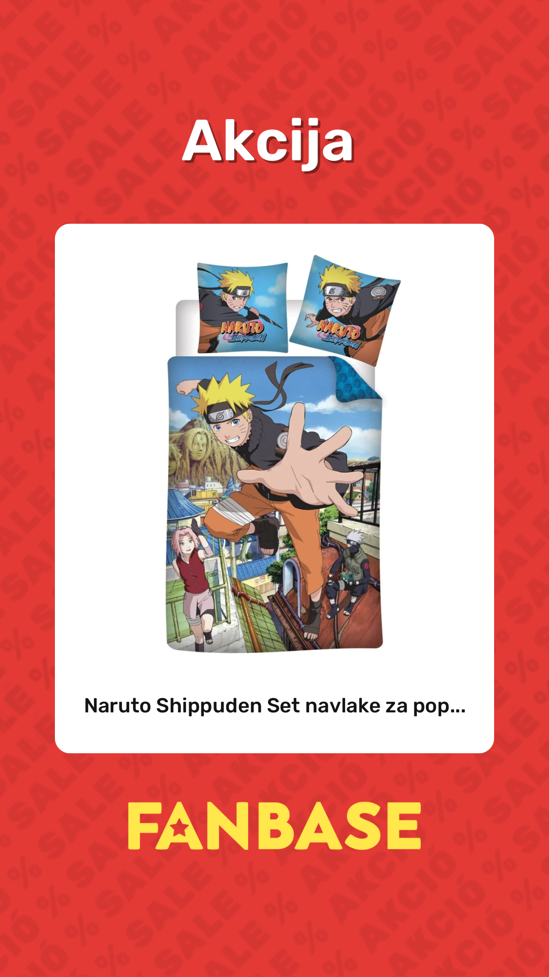 Akcija: Naruto Shippuden Set navlake za pop...