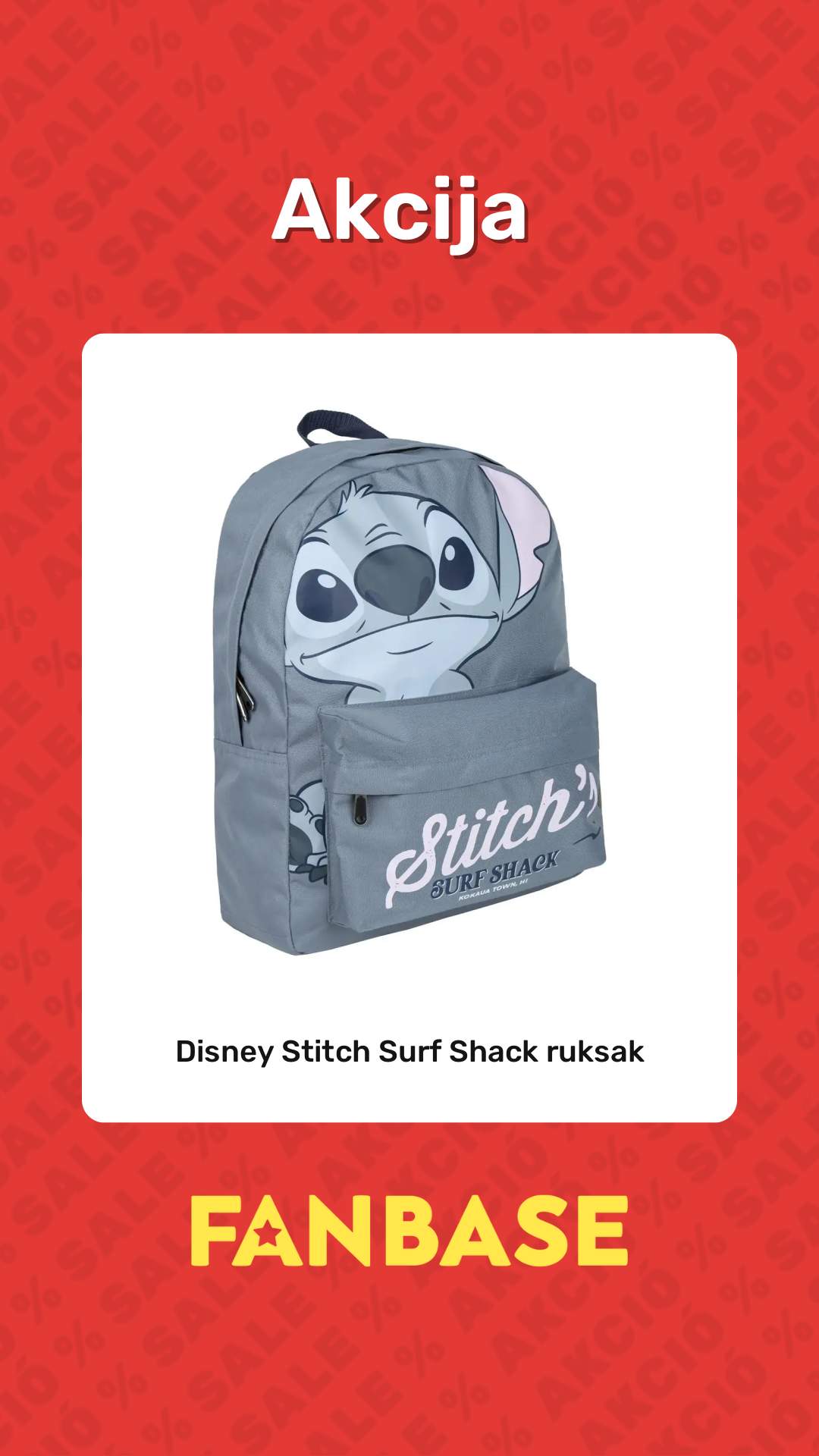 Akcija: Disney Stitch Surf Shack ruksak