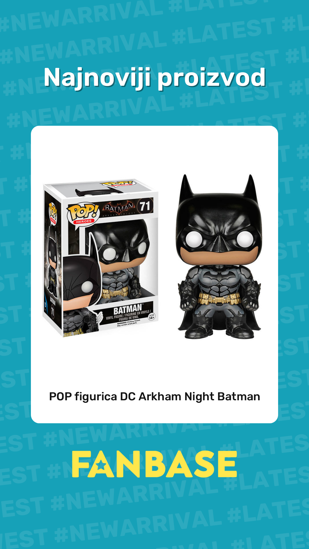 Najnoviji proizvod: POP figurica DC Arkham Night Batman