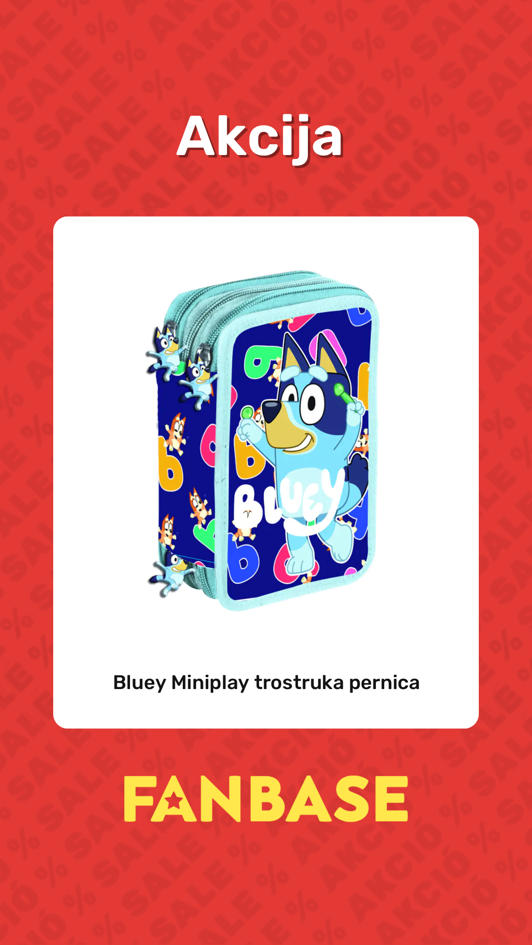 Akcija: Bluey Miniplay trostruka pernica
