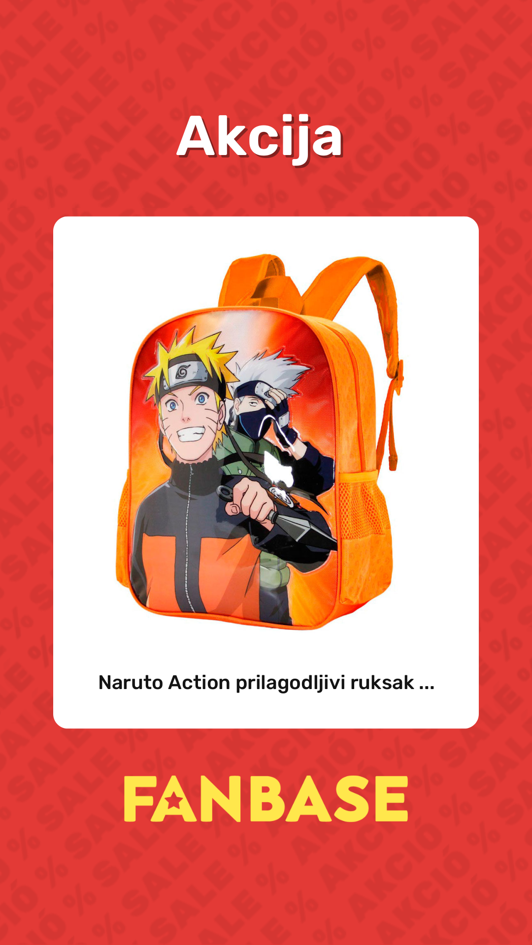 Akcija: Naruto Action prilagodljivi ruksak ...