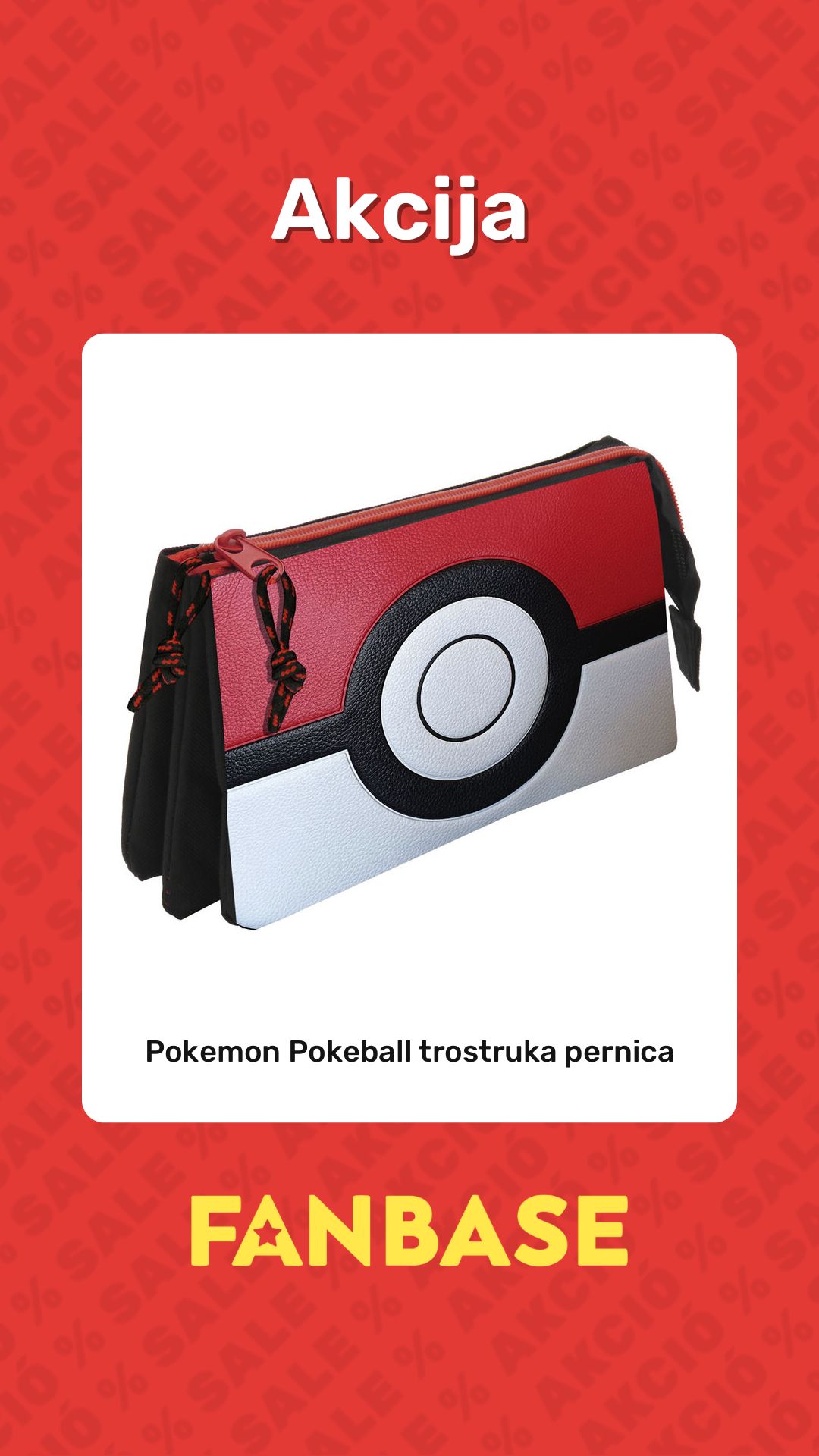 Akcija: Pokemon Pokeball trostruka pernica