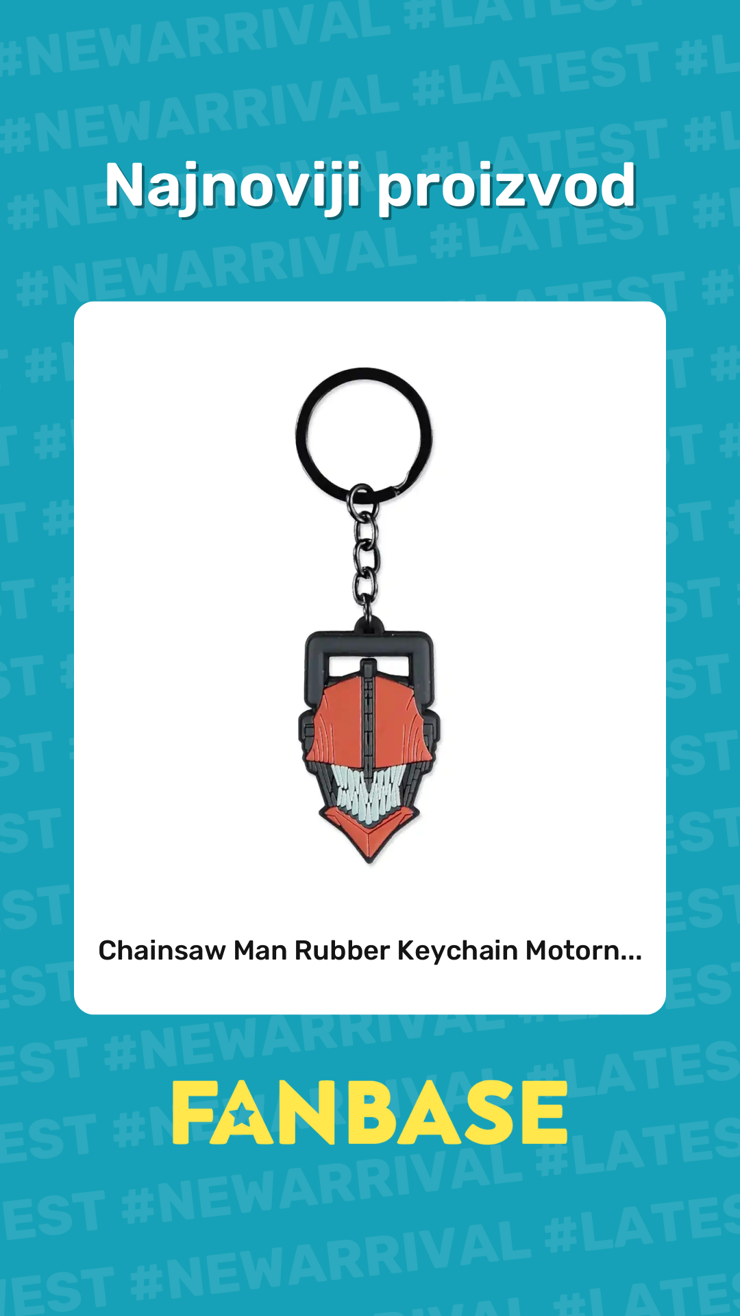 Najnoviji proizvod: Chainsaw Man Rubber Keychain Motorn...