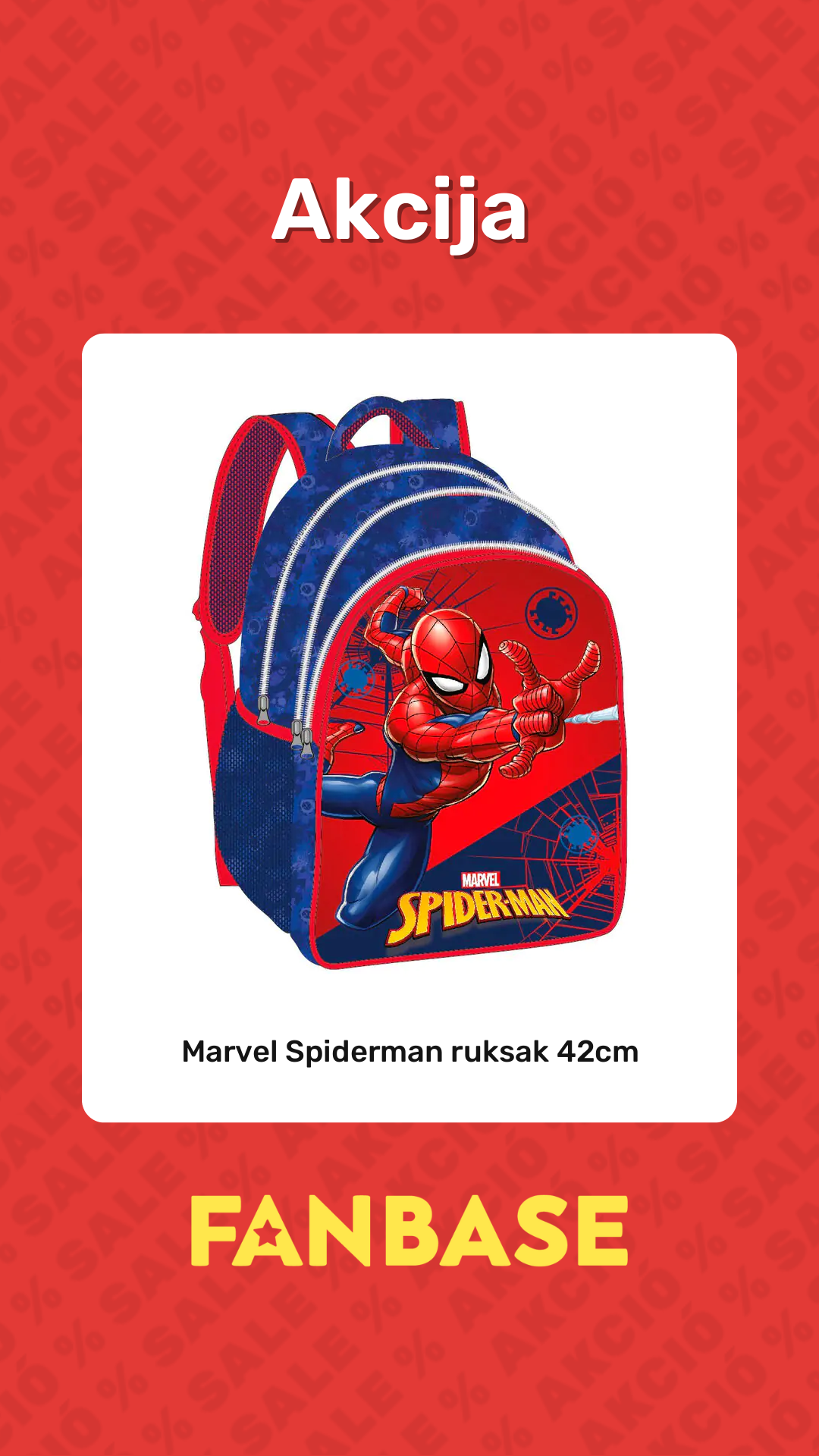 Akcija: Marvel Spiderman ruksak 42cm