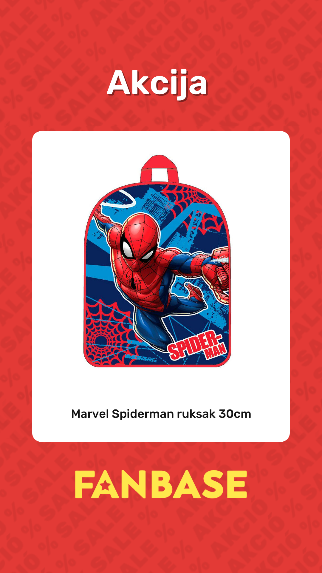 Akcija: Marvel Spiderman ruksak 30cm
