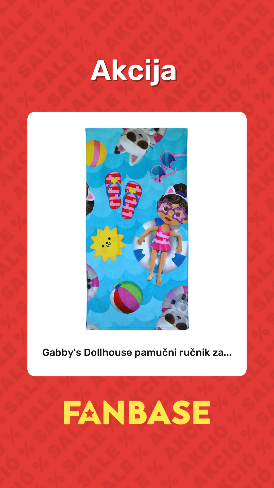 Akcija: Gabby's Dollhouse pamučni ručnik za...
