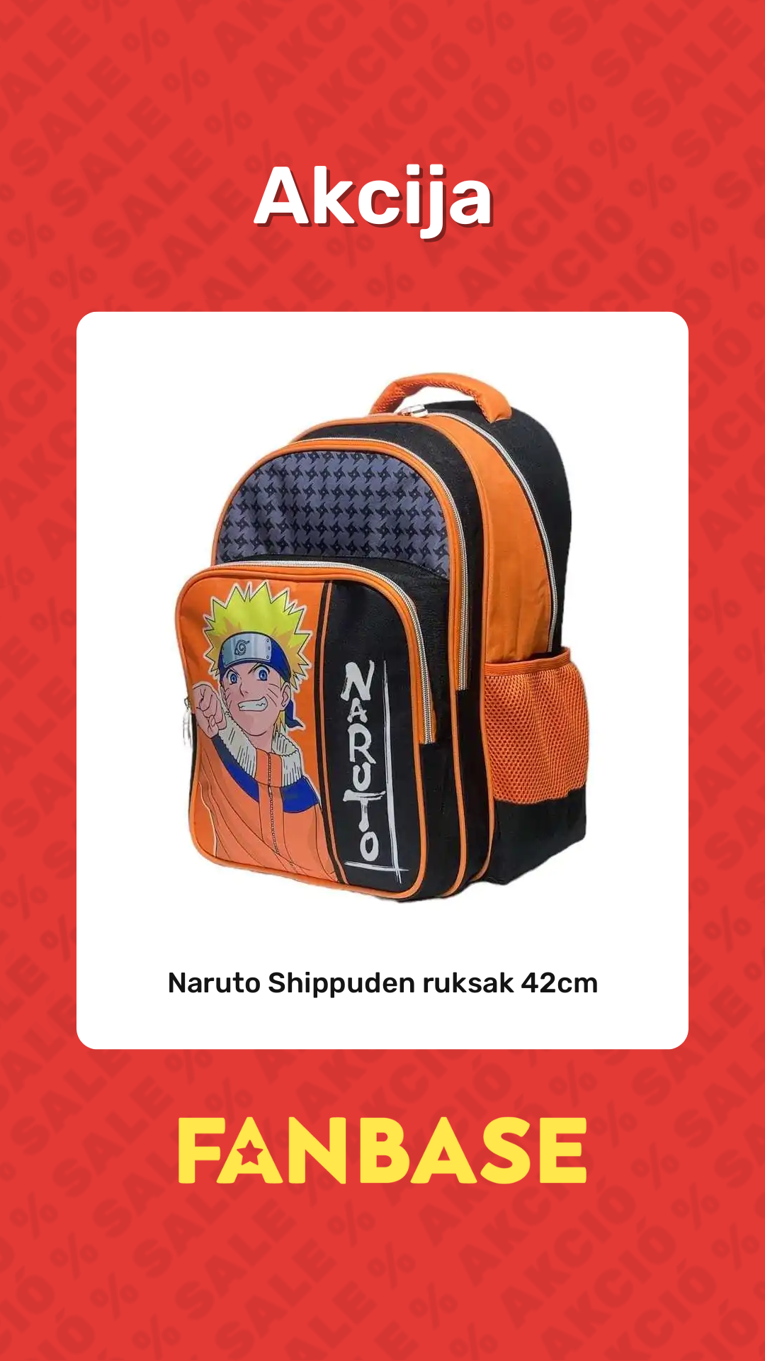 Akcija: Naruto Shippuden ruksak 42cm