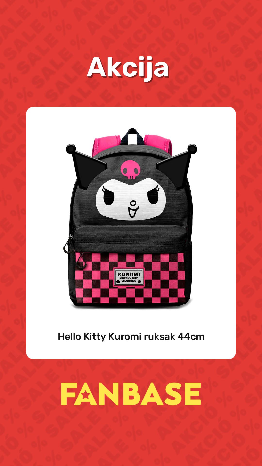 Akcija: Hello Kitty Kuromi ruksak 44cm