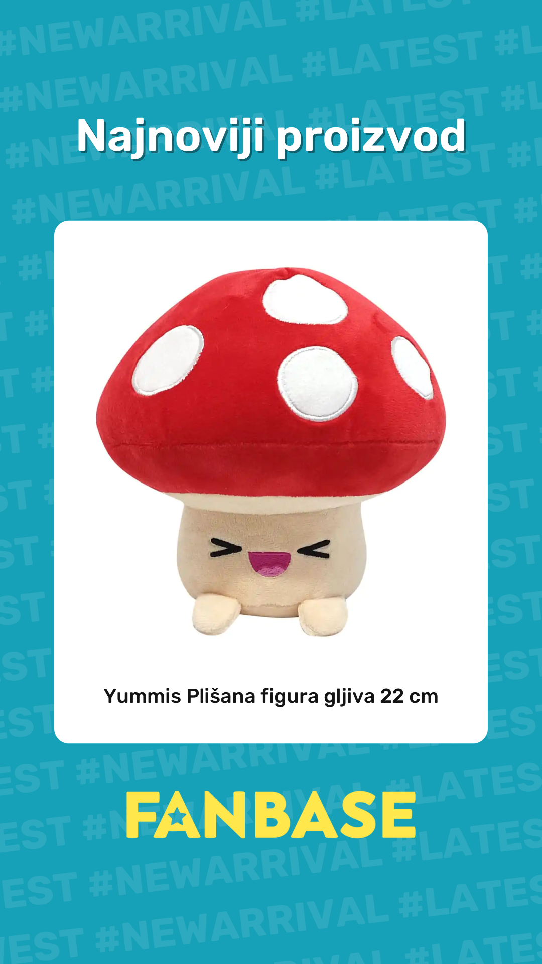 Najnoviji proizvod: Yummis Plišana figura gljiva 22 cm