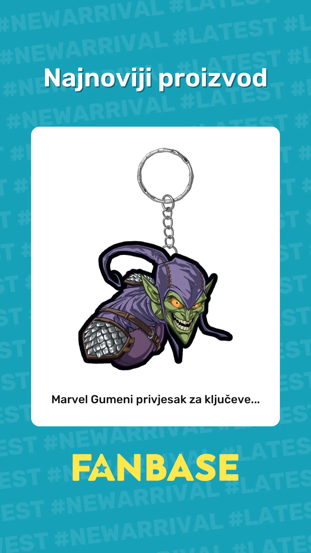 Najnoviji proizvod: Marvel Gumeni privjesak za ključeve...