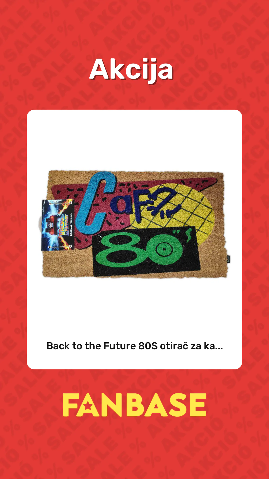 Akcija: Back to the Future 80S otirač za ka...