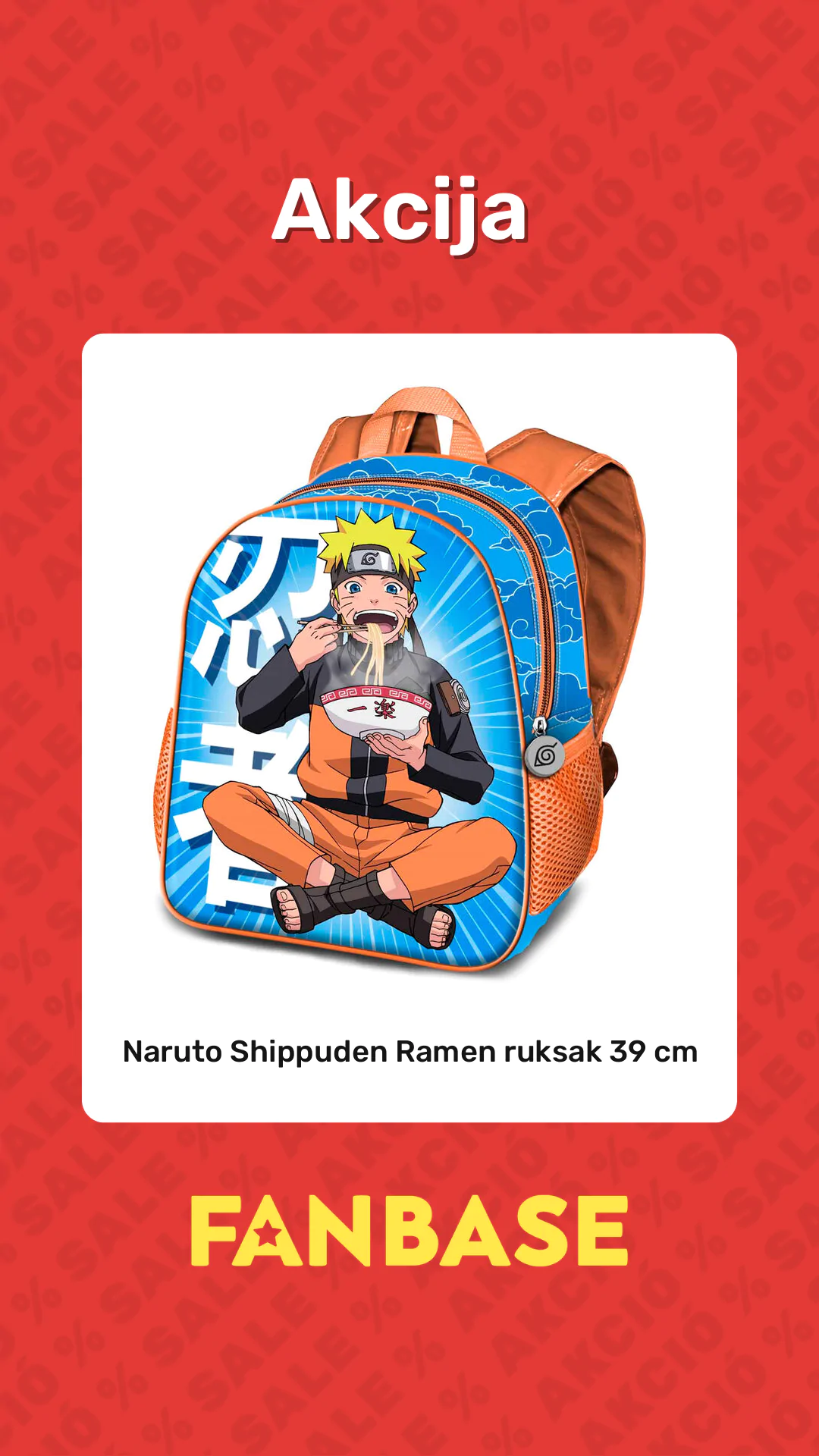 Akcija: Naruto Shippuden Ramen ruksak 39 cm