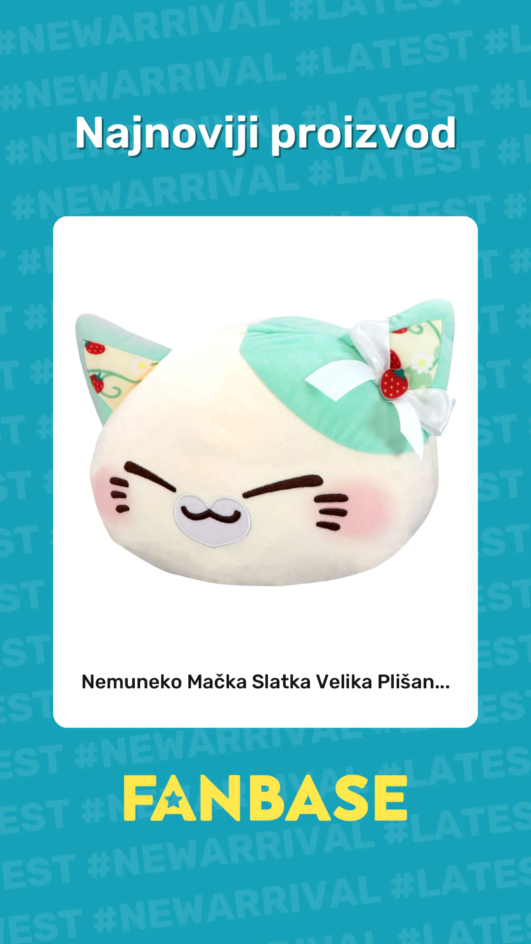 Najnoviji proizvod: Nemuneko Mačka Slatka Velika Plišan...