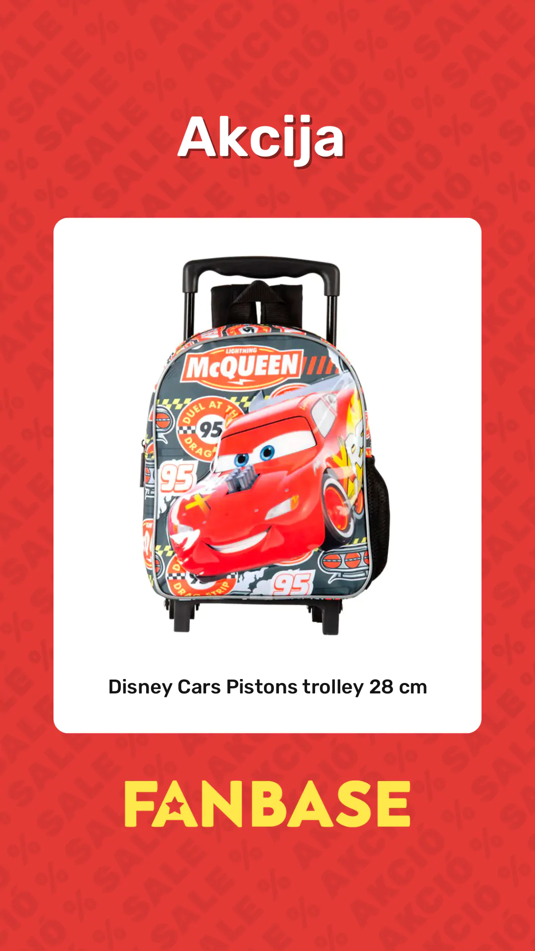 Akcija: Disney Cars Pistons trolley 28 cm