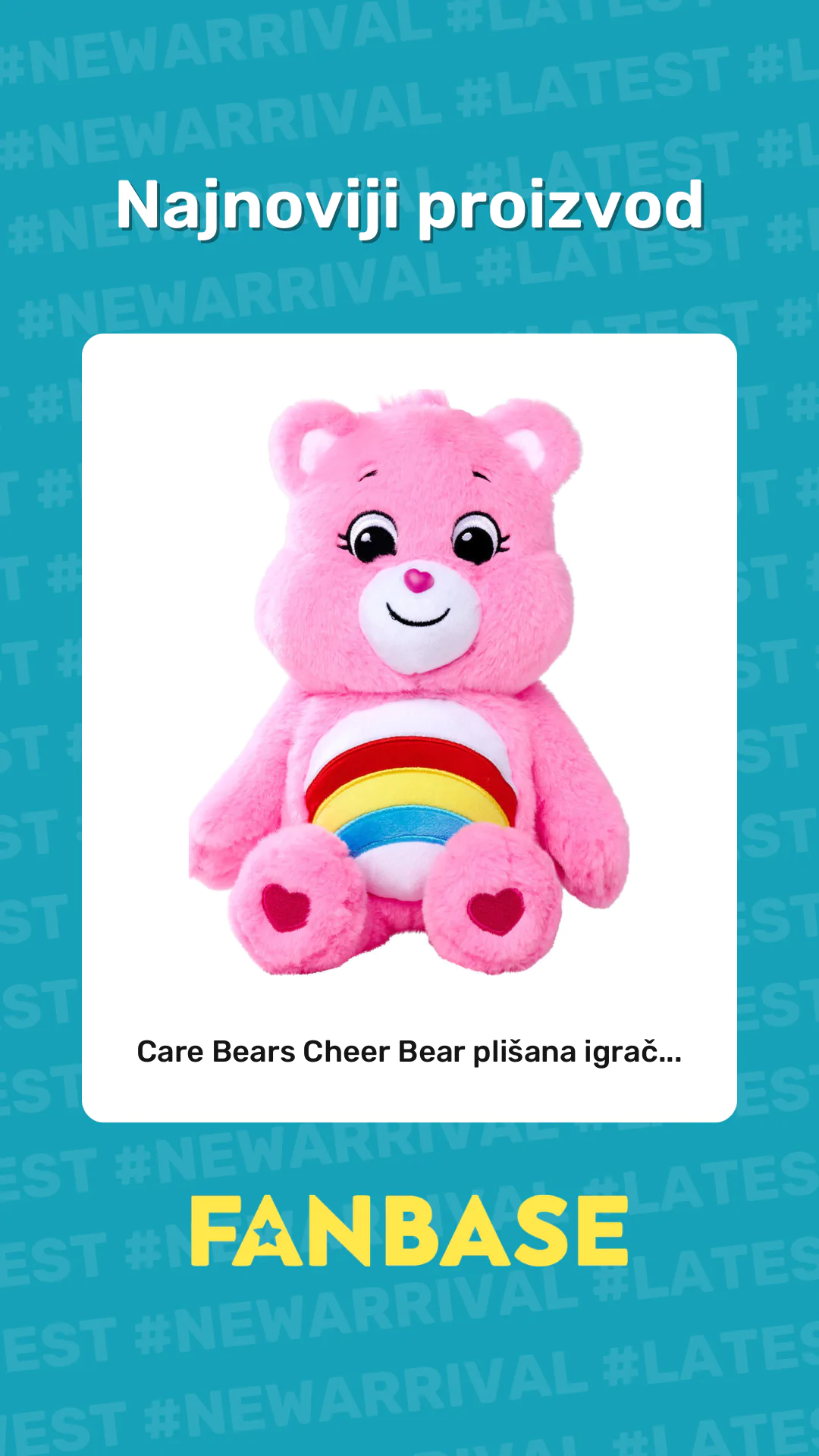 Najnoviji proizvod: Care Bears Cheer Bear plišana igrač...