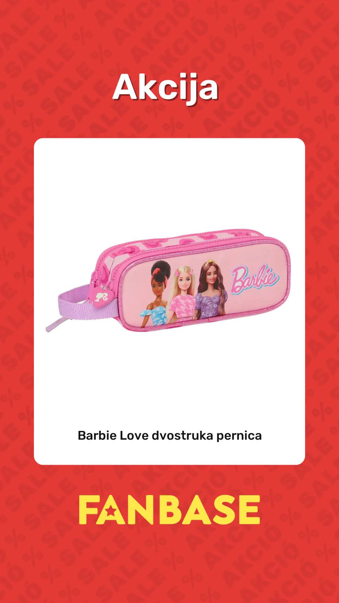 Akcija: Barbie Love dvostruka pernica