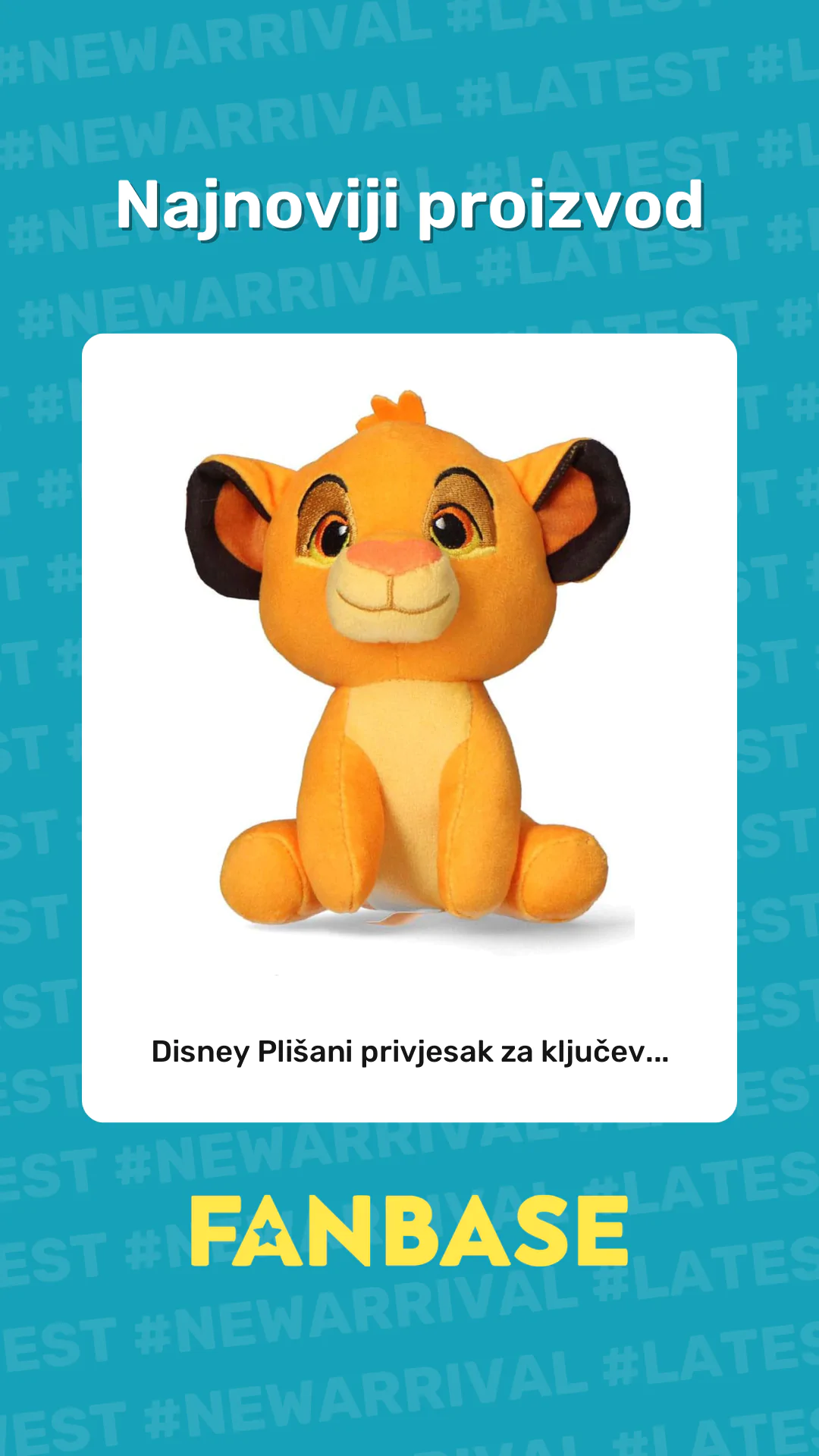 Najnoviji proizvod: Disney Plišani privjesak za ključev...