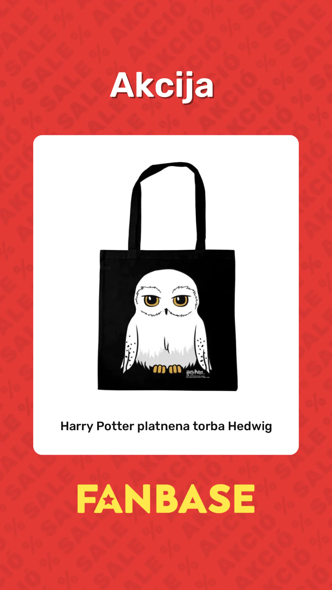 Akcija: Harry Potter platnena torba Hedwig