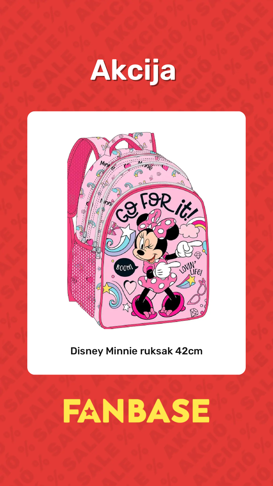 Akcija: Disney Minnie ruksak 42cm