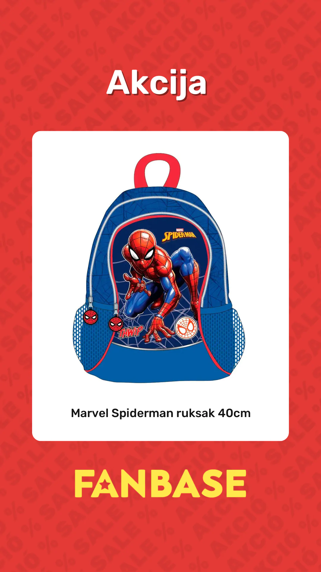 Akcija: Marvel Spiderman ruksak 40cm