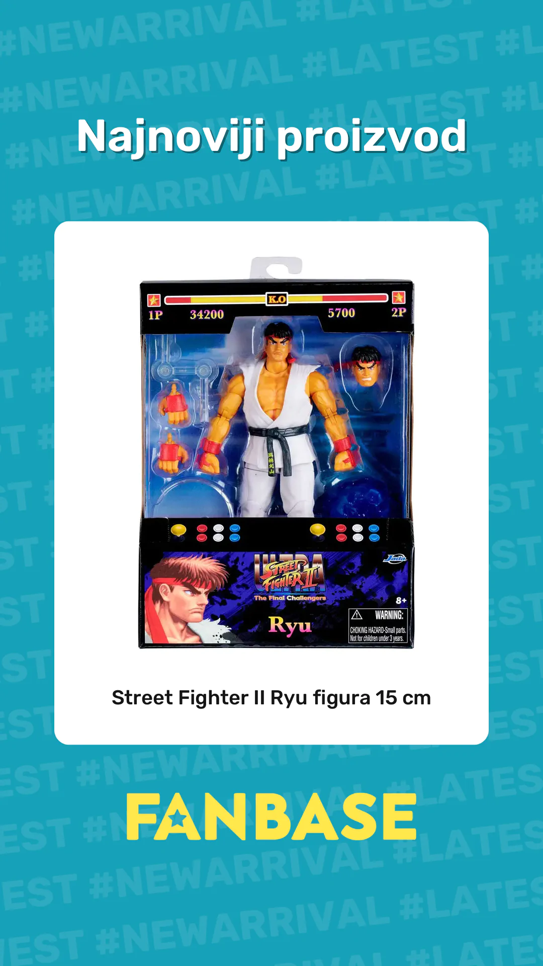 Najnoviji proizvod: Street Fighter II Ryu figura 15 cm