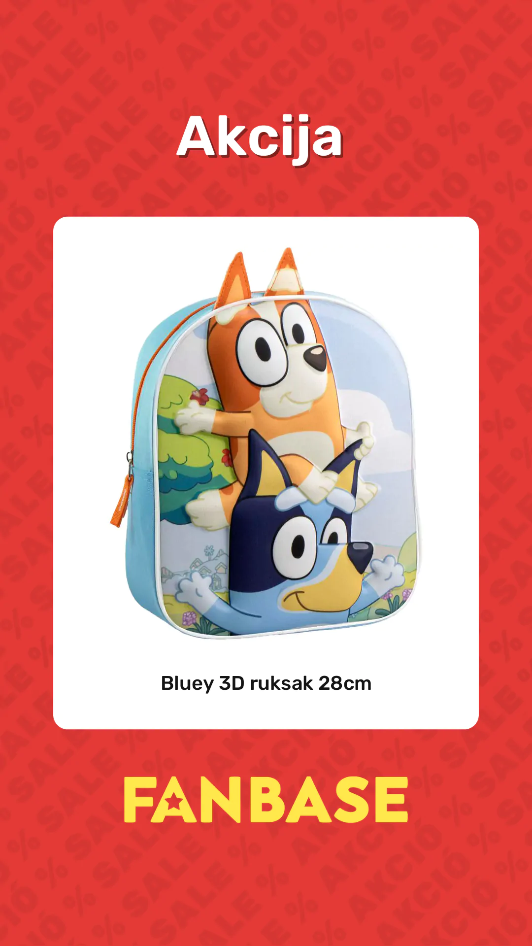 Akcija: Bluey 3D ruksak 28cm